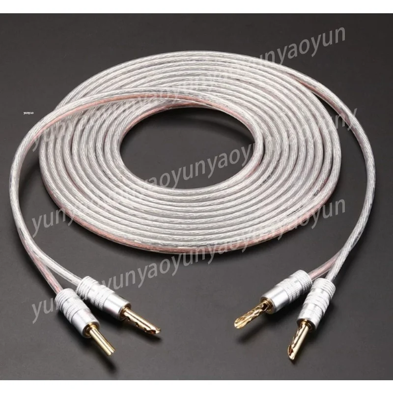 1M Banana Plug Speaker Wire, Replacement Audio Cable for Subwoofer Surround, HiFi Amplifier