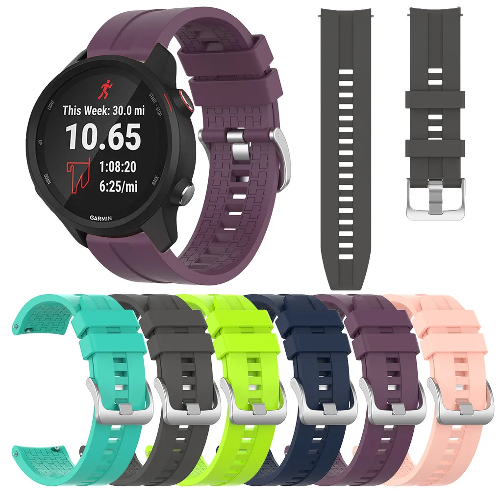 

Силиконовый ремешок для Garmin forerunner 245 245M 645 645M 165 158 55 Vivoactive 3 5 Браслет с музыкальным элементом Спортивный браслет