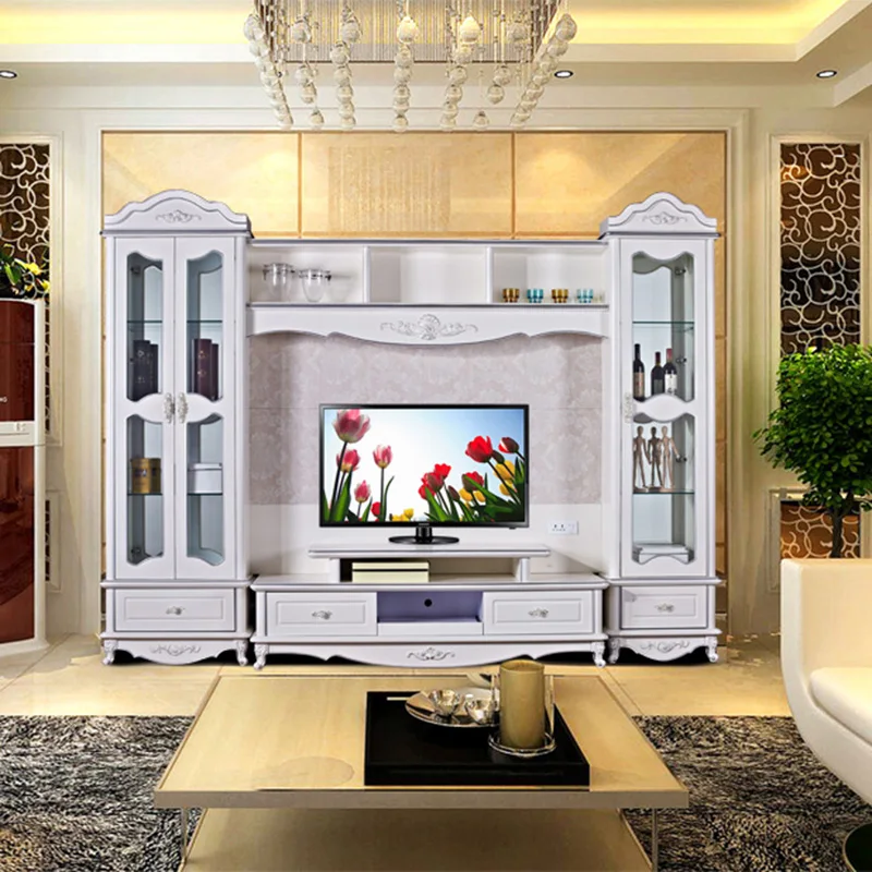 Moderne Hohe Wohnzimmer Holz möbel lcd TV Stand 0316