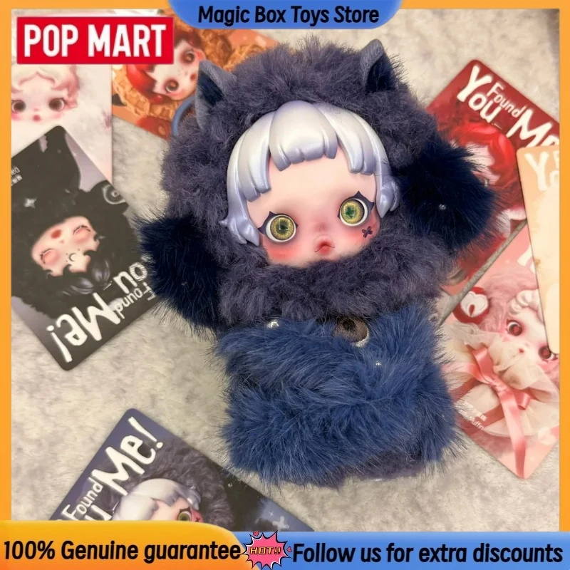 Echter POPMART Skullpanda V3 You Found Me! Serie Vinyl Blind Box Hot Plüsch Puppe Anhänger Mystery Box Spielzeug Firend Geburtstagsgeschenke