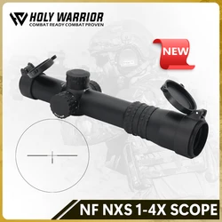 Holy Warrior NF NXS 1-4x24mm LPVO SFP Riflescope 30mm Tube for Airsoft and Hunting with Full Original Markings