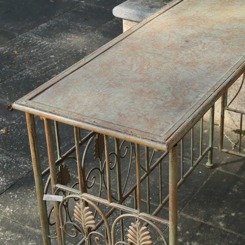 Vintage wrought iron flower garden table balcony courtyard storage flower stand terrace
