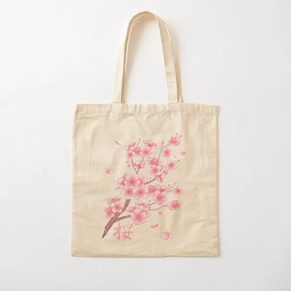 Falling Sakura Cherry Blossom Tote Bag Beach bag bag for beach tote women Canvas Tote