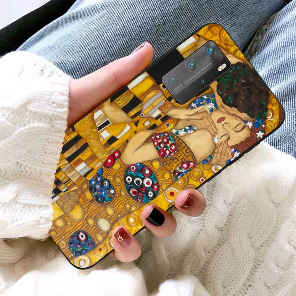 Kiss Gustav Klimt Phone Case For Huawei P 8 9 10 20 30 40 50 Pro Lite Psmart Honor 10 lite 70 Mate 20lite