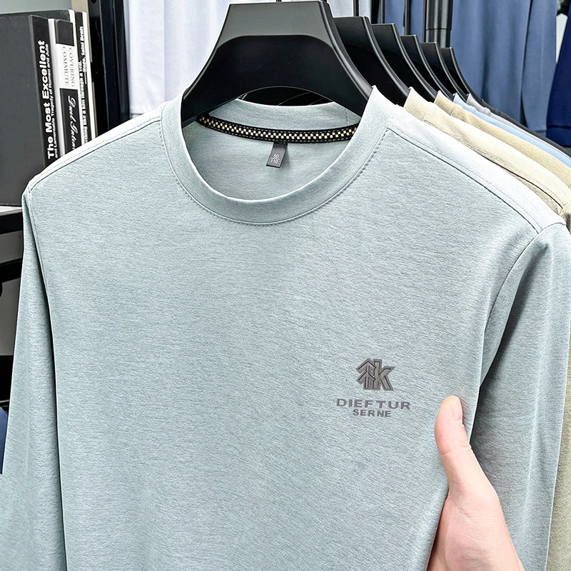 2026 Neues Herren-Basic-Sweatshirt aus Komfortablem, Atmungsaktivem Stoff mit Langen Ärmeln für Herbst und Winter – Detail 9