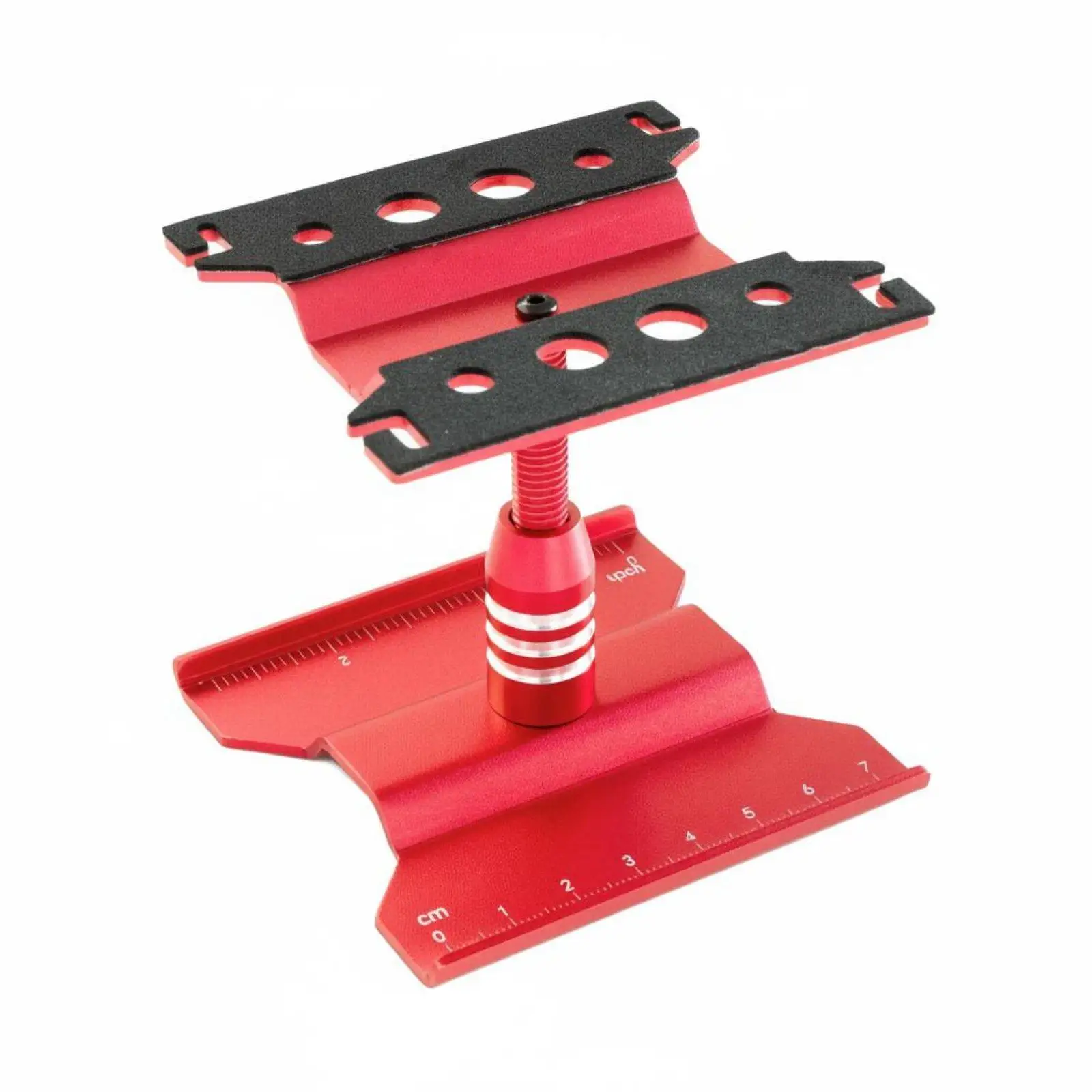 Portable RC Car Repair Platform Metal Construction Adjustable Height 60-90mm with Measuring Scale for