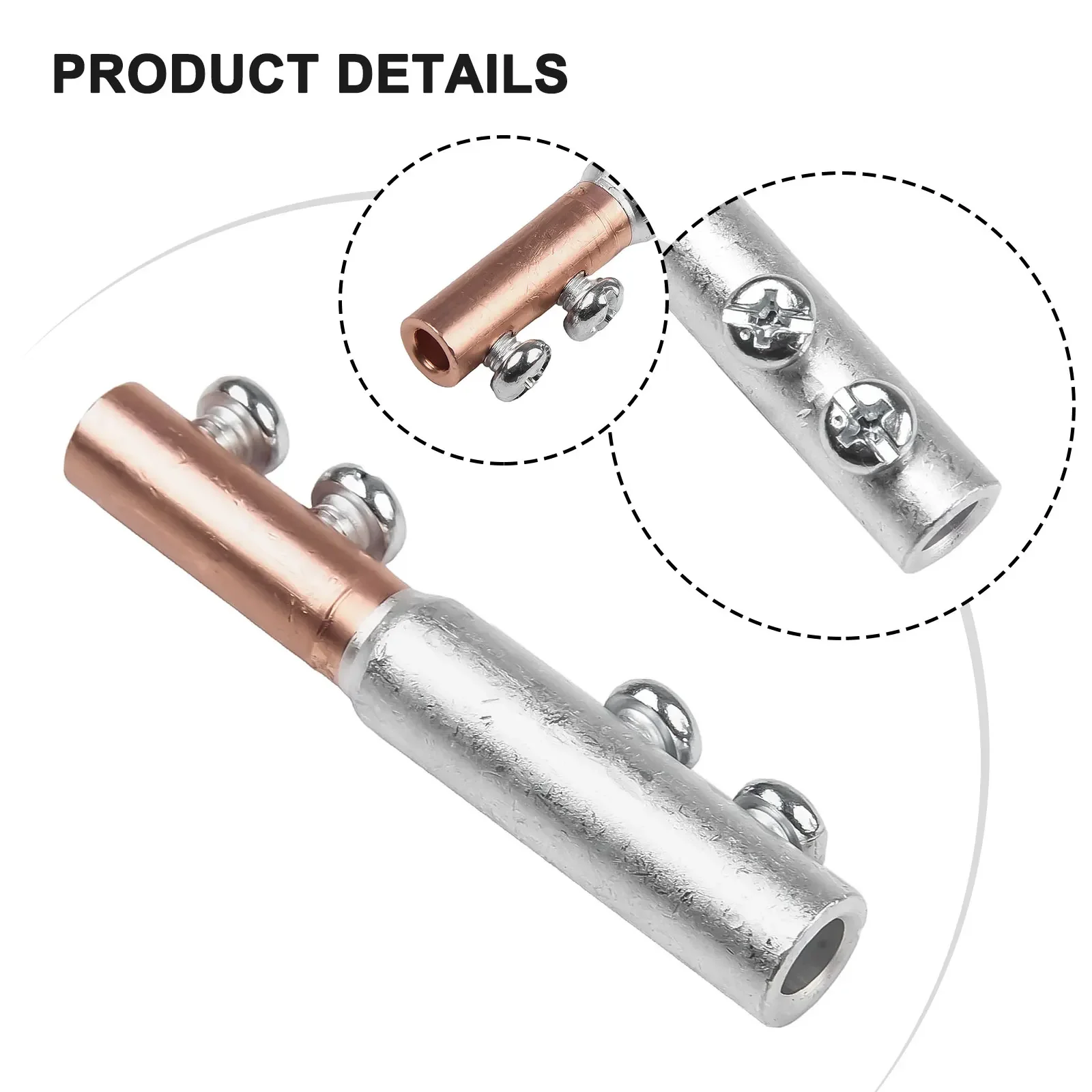 GTL-16 GTL-25 GTL-35 GTL-50 Copper Aluminum Transition Joint Cable Connector Tube Wire Bimetallic Splice Sleeve Lug Ferrule