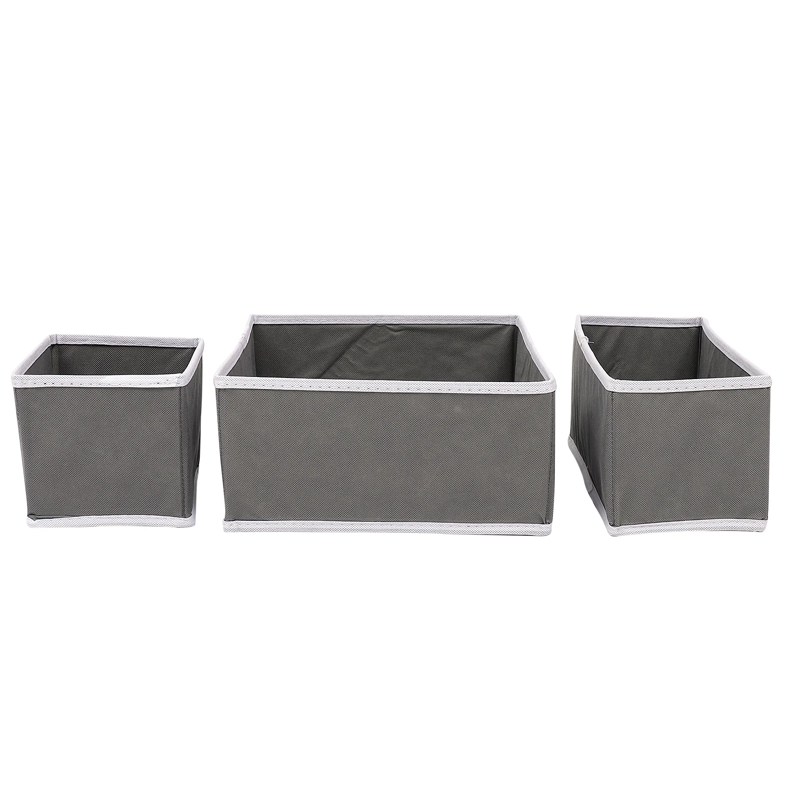 

3pcs Non-woven Storage Box Set Collapsible Underwear Organizer Bra Scarf Socks Accessories Drawer Partition Fabric Container