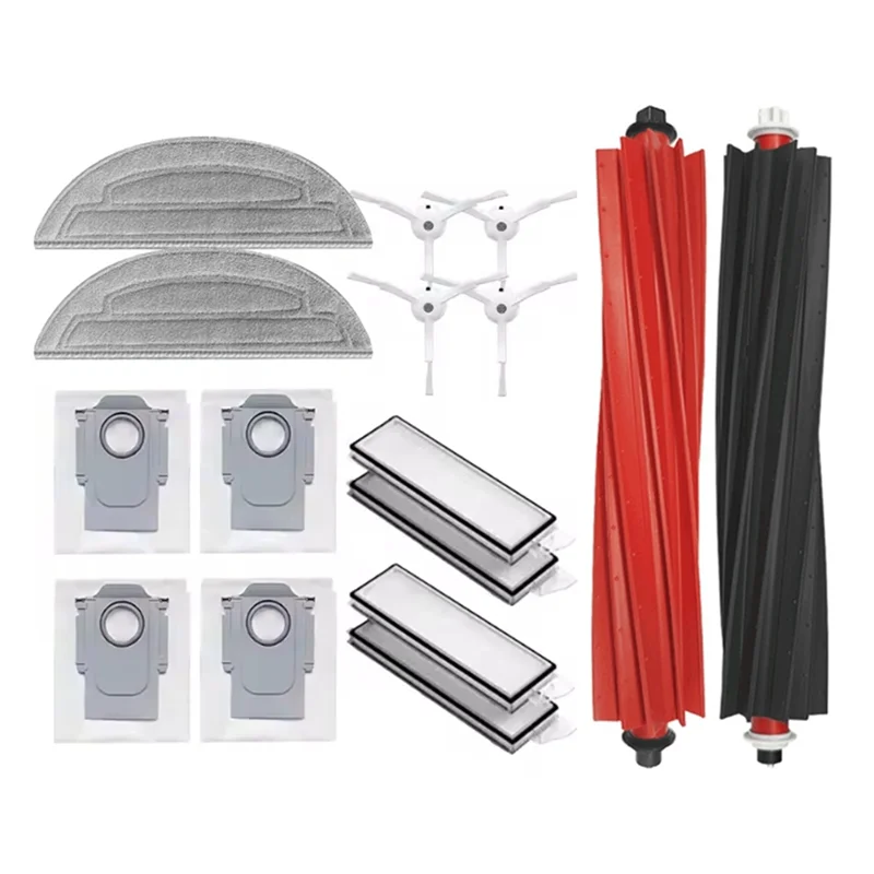 A24P stofzuiger vervangende onderdelenset voor Roborock S8 Maxv Ultra-16PCS inclusief borstel, stofzak, filter, dweildoek
