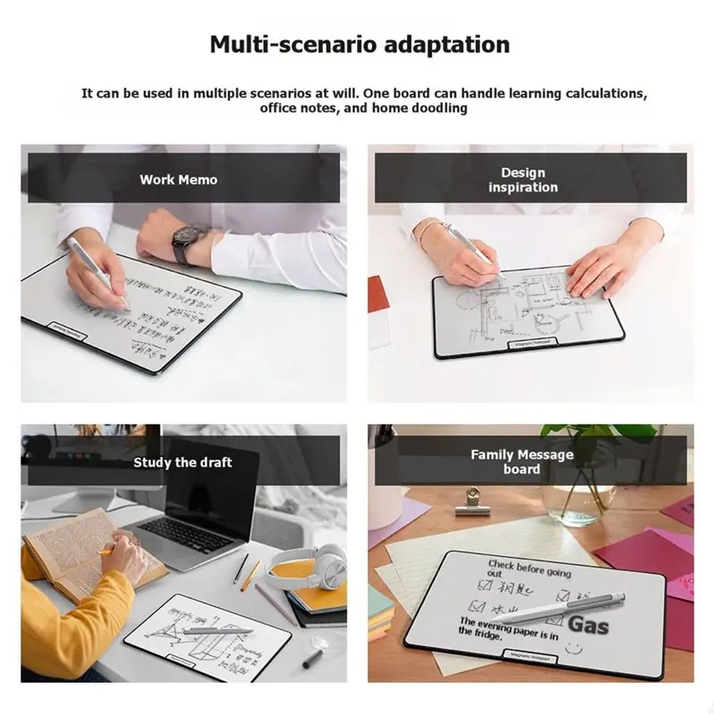 A53M-RT Flexible Inkless Printing Magnetic Whiteboard, 10-Inch Portable Writing/Erasable Noteboard Board