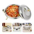 Stainless Steel Chafer Chafing Dish Set Buffet Catering Food Warmer & Lid Gold