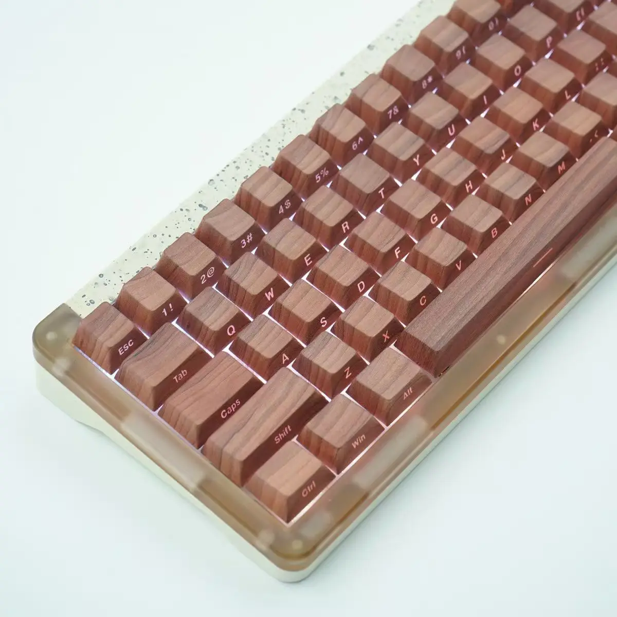 Keycap Asli PBT Dopamin Biji Kayu Emosional