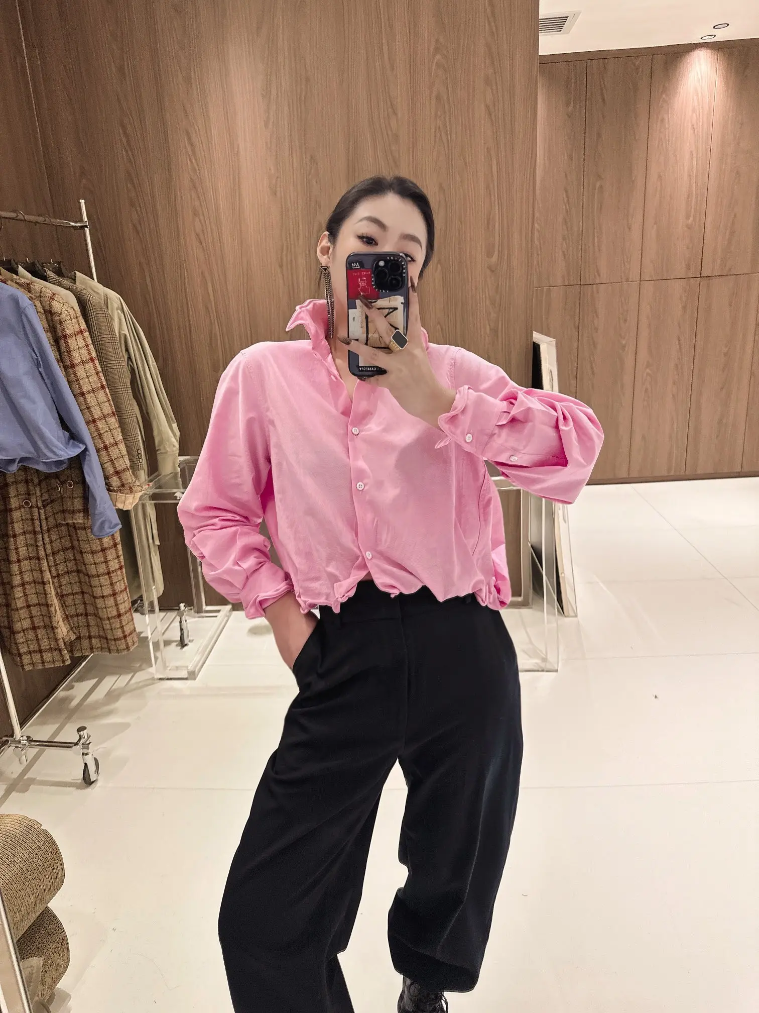 

Spring Summer New Style Long Sleeve Shirt Shapeable Collar Versatile Cotton French Style Slim Fit Women's Shirt
