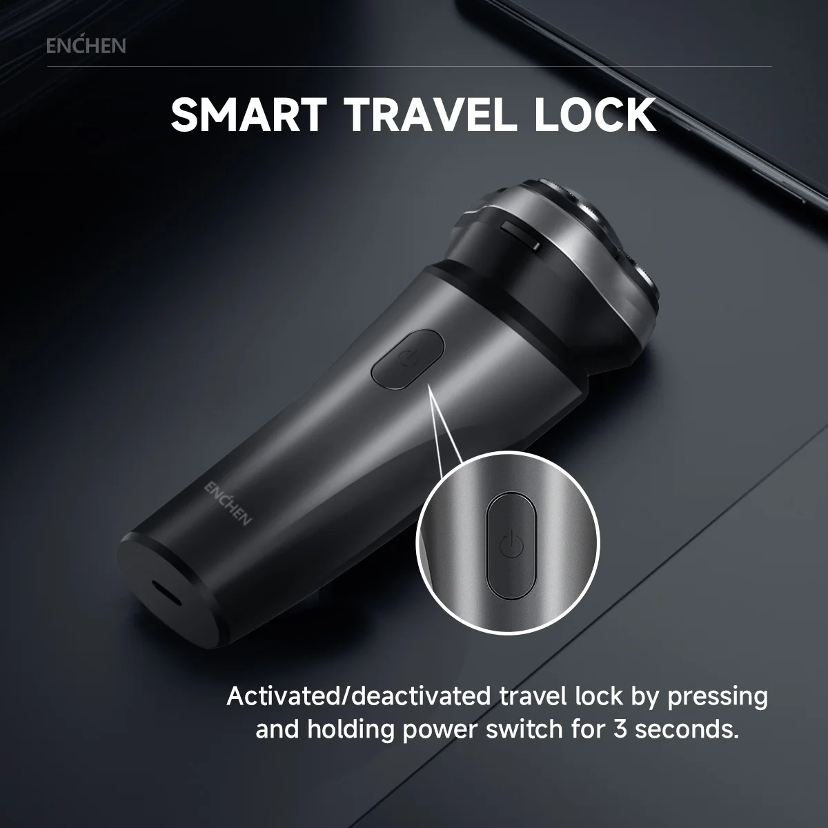 ماكينة حلاقة كهربائية ENCHEN Blackstone Max رؤوس مرنة ثلاثية الأبعاد مقاومة للماء بنسبة 100% مع ماكينة تشذيب دقيقة منبثقة