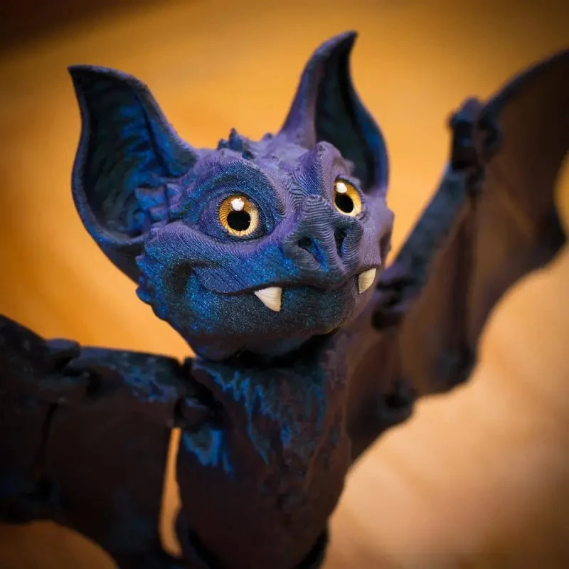 

Flexible Joint Realistic Bat Figurine - Cute and Fun Plastic BatToy with Movable Wings and Lifelike Details