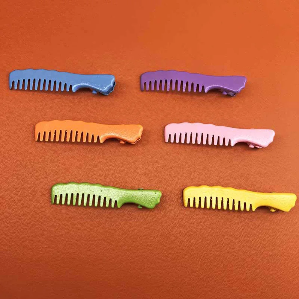 

10PCS Kid's Hair Accessories Jelly Small Comb Hairpin Dual Purpose Cute Color Cartoon Hair Clips Girl's Headdress