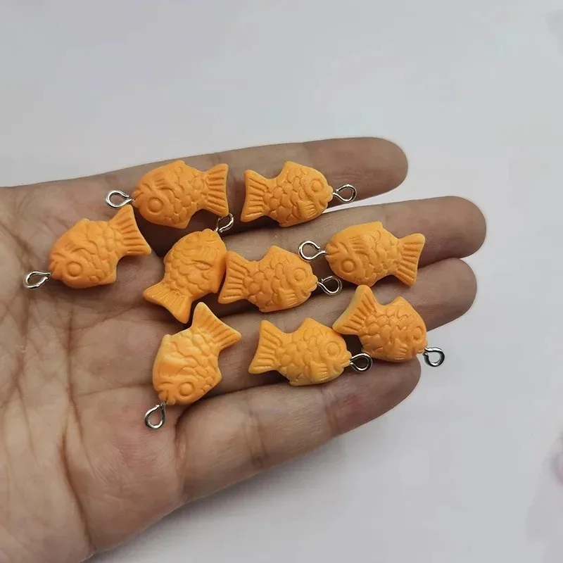 10Pcs Lovely Korea Koi Fish Floating Resin Charms Mini Simulation Pendants DIY Craft Accessories For Earrings Keychains view 4