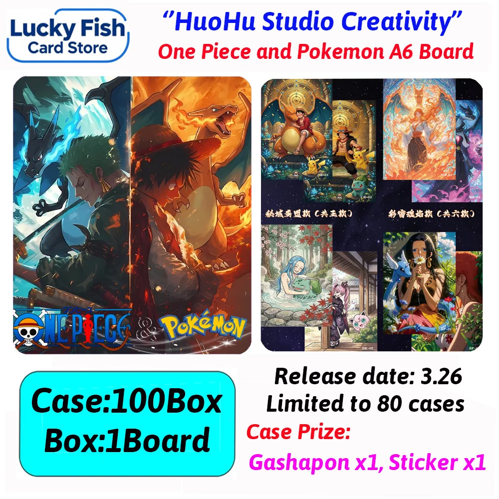 

Новейший оптовый набор подарков-игрушек HuoHu Culture One Piece A6 из акрила с цветными бумагами, лимитированная серия, 2026 год