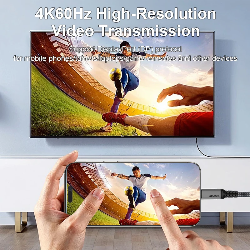 MeeGoo PD240W Ultra Fast Charge Cable Type Usb C 100W type c Charger Cable for iphone 15 xiaomi MacBook Pro With E-Marker chip