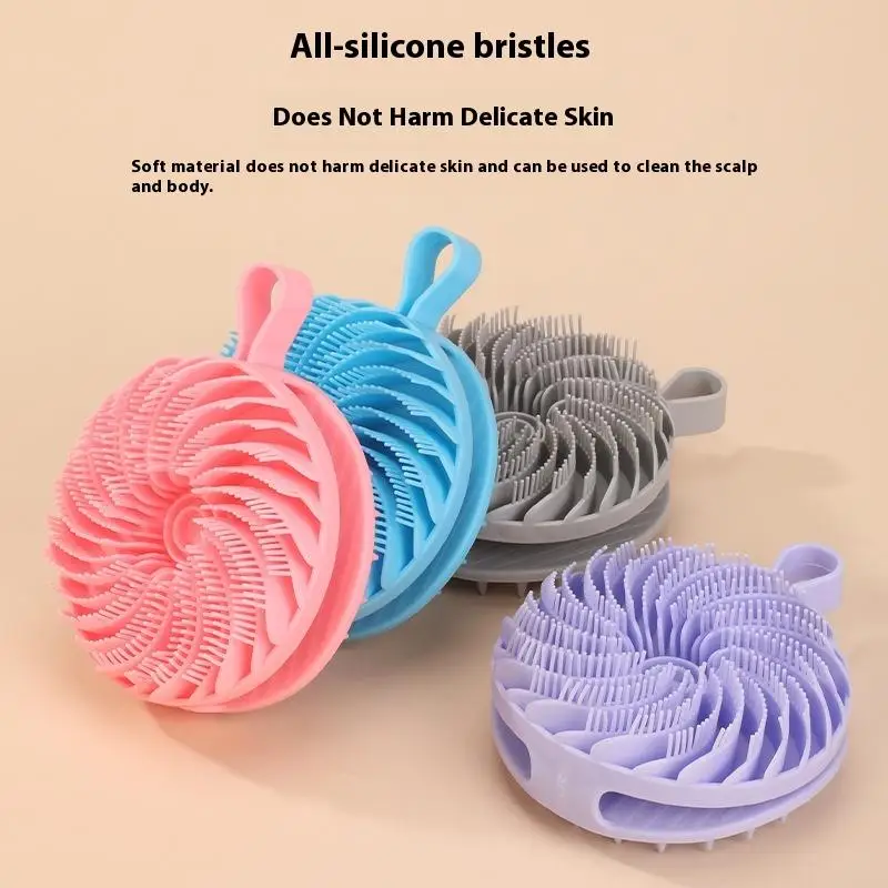 

Silicone Body Scrubber Loofah Double-Sided Bath Brush Shower Scrubber And Scalp Massager Shampoo Brush