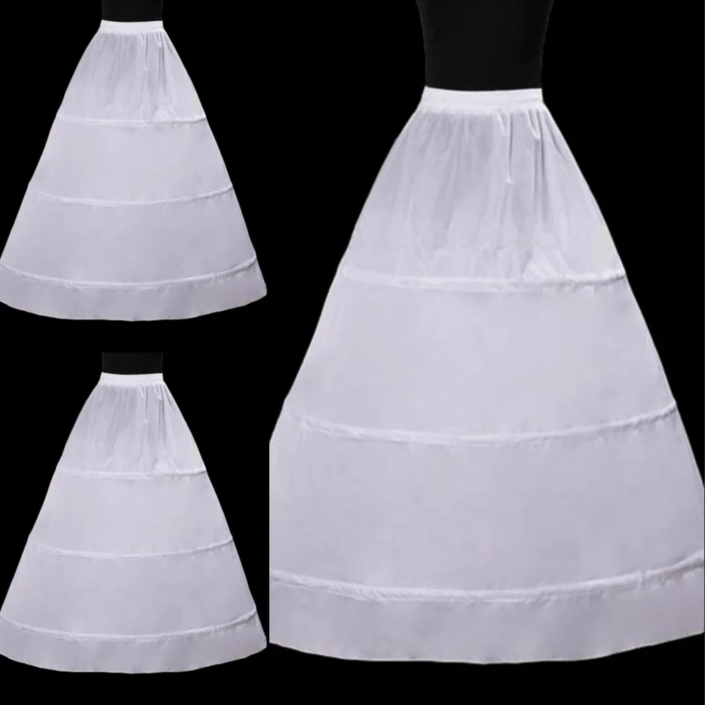 Three Steel Rings  skirt support Wedding Dress Petticoat  Bride Dresses Lining Enlarged  Long Floor Length Skirt