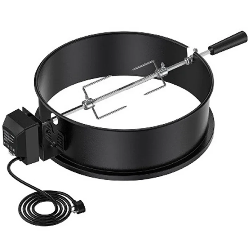 Rotisserie Kit, Barbecue Ring, 22-Inch Stainless Steel Apple-Shaped Grill, Outdoor Spherical Grill Rack