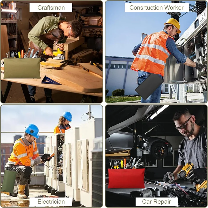 A02F-gereedschapstas 30 cm kleine gereedschapstas 6 stuks multifunctionele opbergorganizer met onafhankelijke ritssluiting