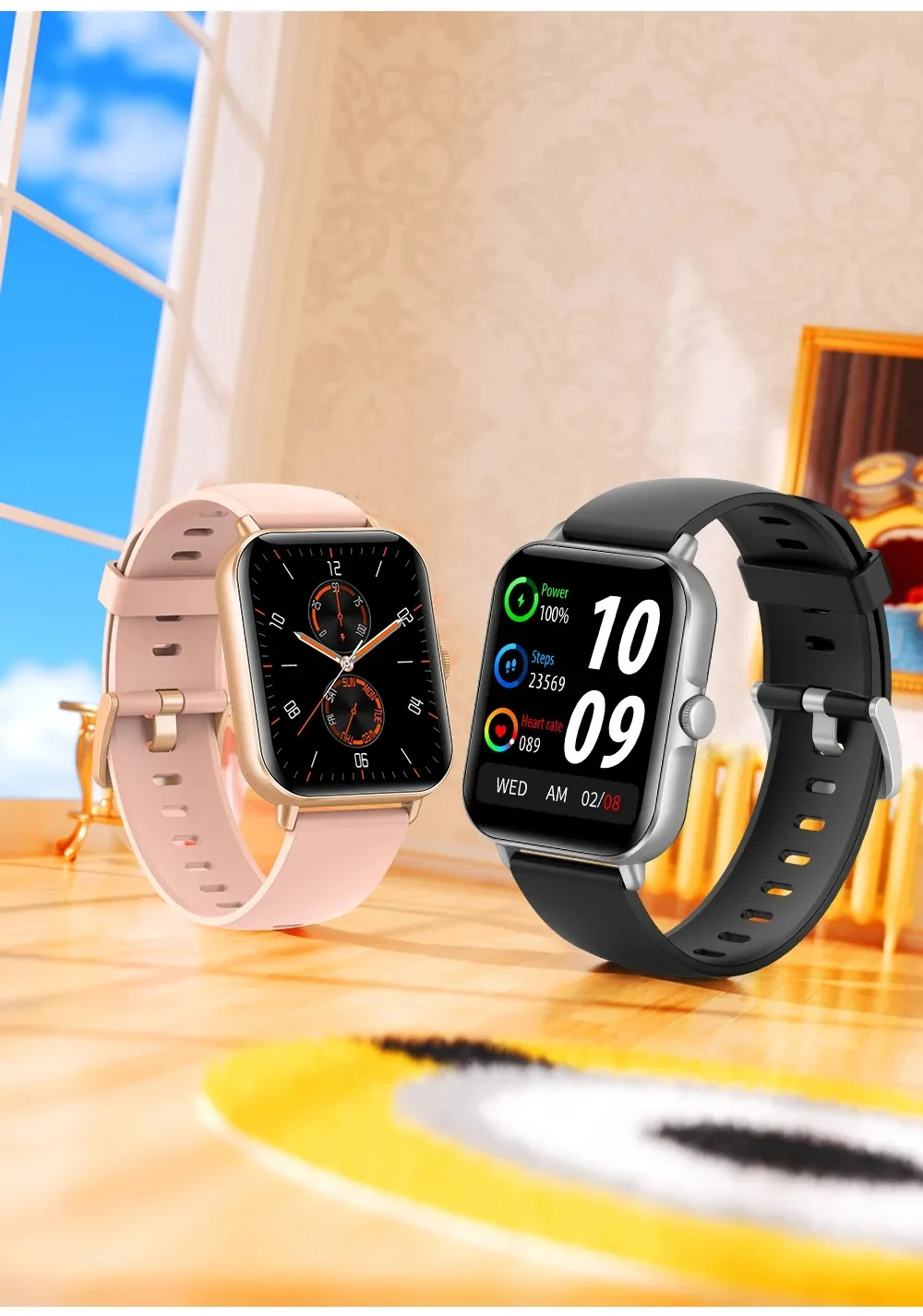 Smartwatch 2025 Bluetooth Sports Watches For Man Women 2.01 inch reloj hombre Rotate Button Message information Smart Watch New