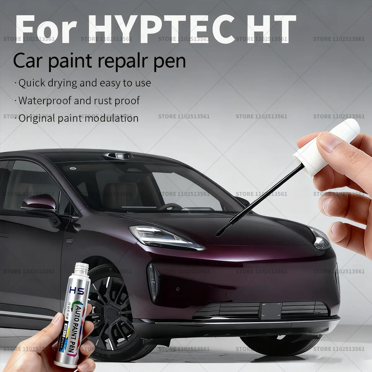 

Ручка для ремонта автомобильной краски, средство для удаления царапин, сделай сам, автоаксессуары для HYPTEC HT, черный B29, серебристый B9S, белый, фиолетовый, 101, оранжевый