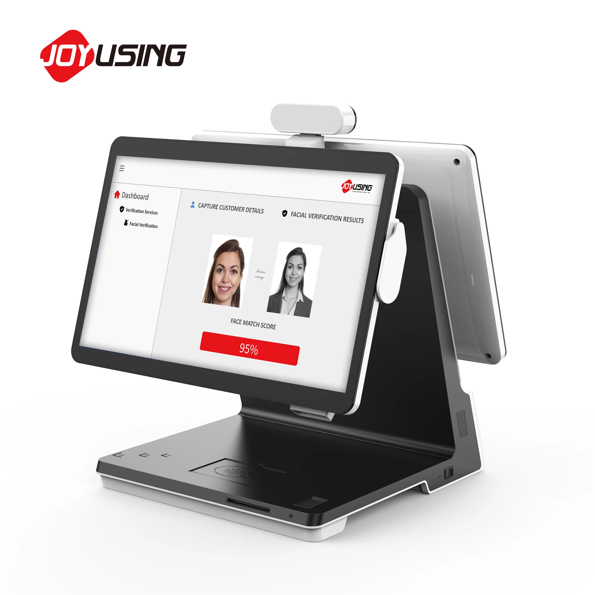 Multi-biometric Enrollment Desktop Terminal with Fingerprint Scanner Face Recognition Code Scanner Documents Scanner NFC/RFID