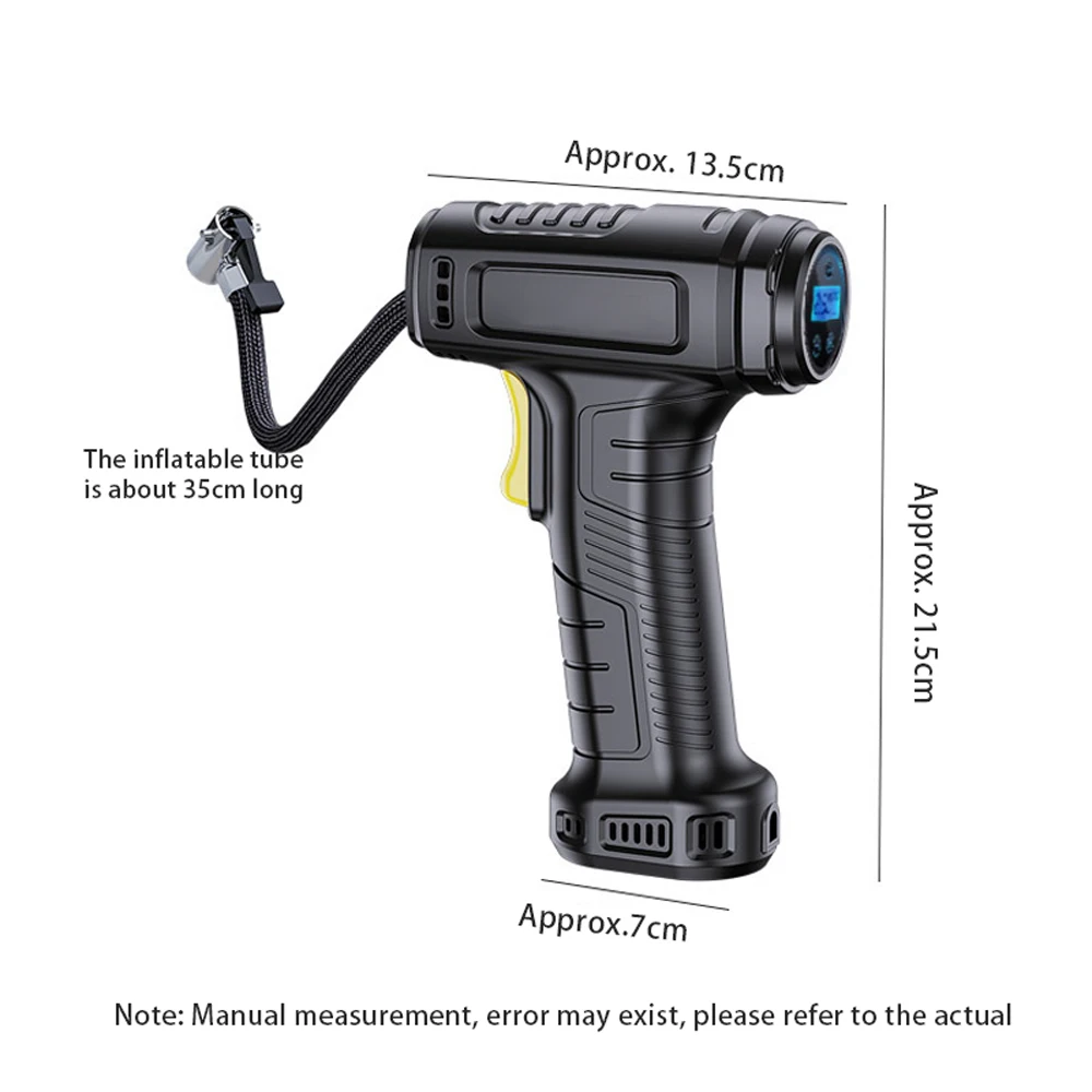 Rechargeable Tire Inflator Car Handheld Intelligent Digital Display Home Car Electric Portable Air Pump