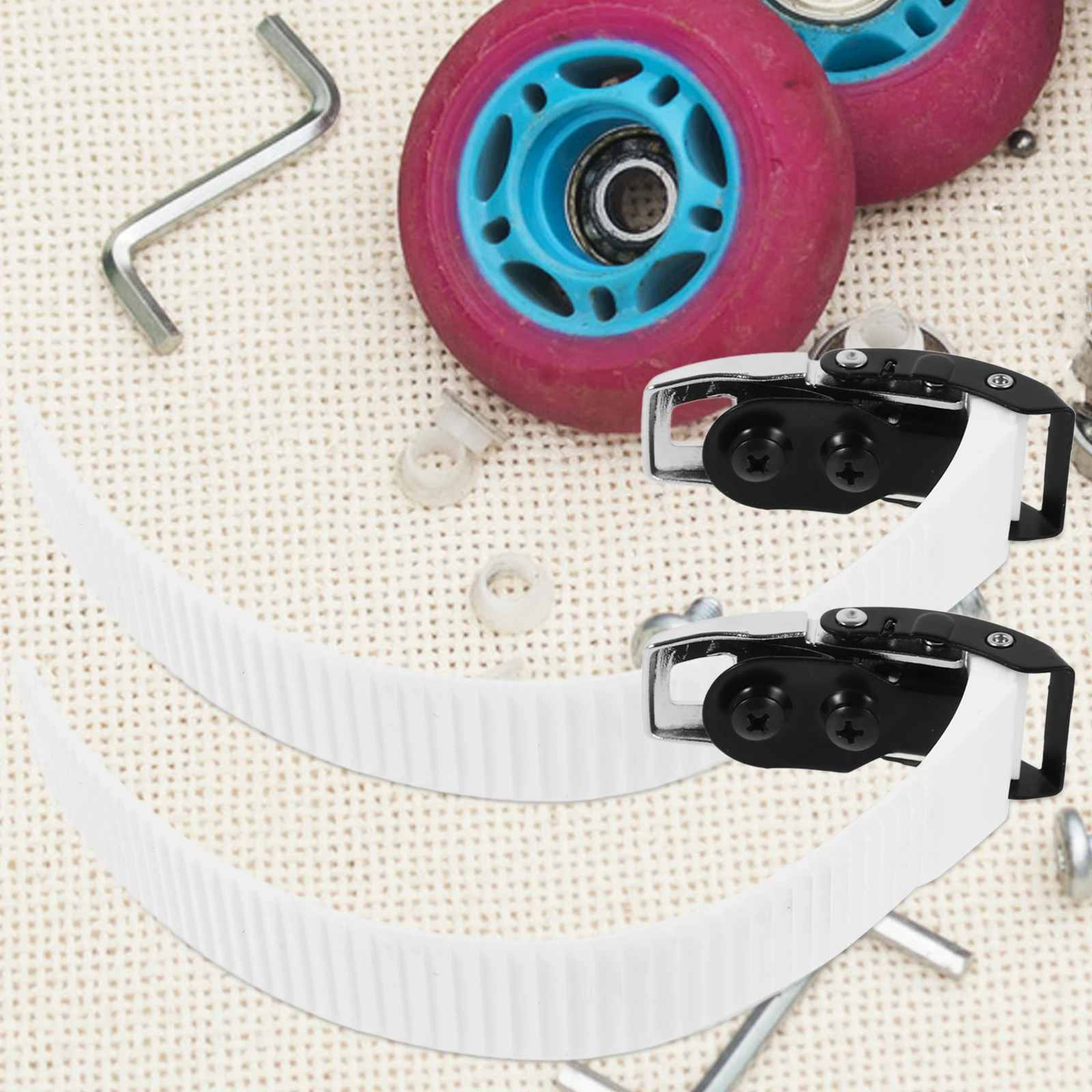 

1Pair Roller Skate Buckle Strap Replaceable Durable PVC Skate Shoes Strap Fixing Replacement Buckles Accessories
