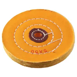 Rueda pulidora de algodón amarillo, herramienta para amoladora de banco, poco ruido, 119mm, 1/2 pulgadas
