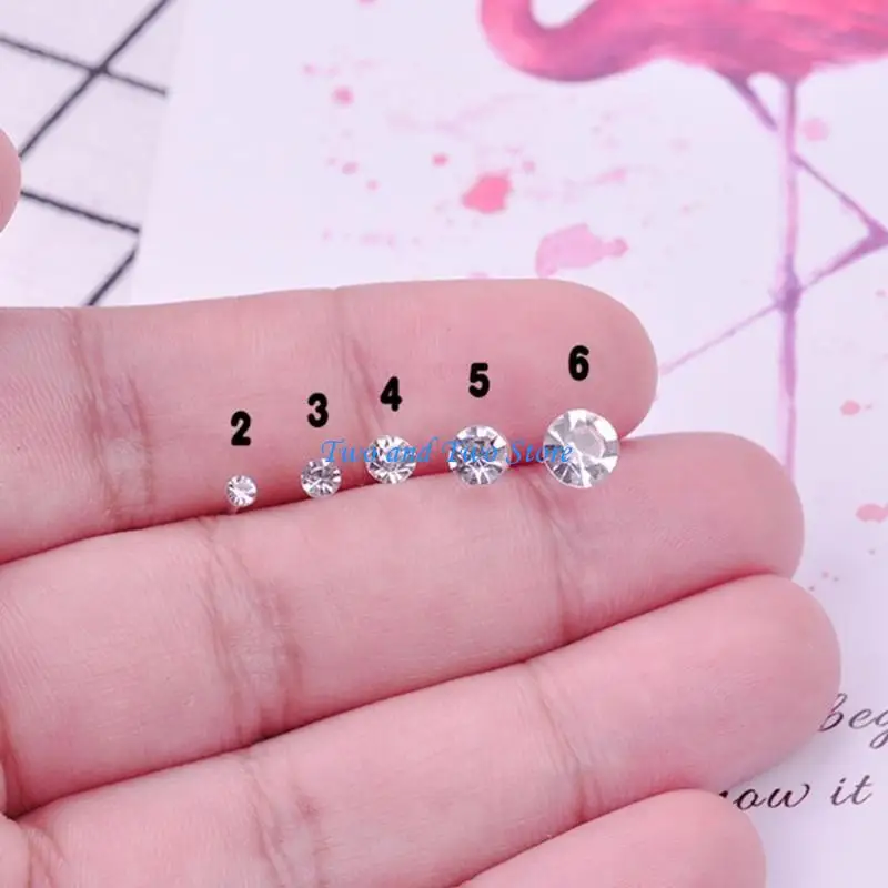 

HX6F Anti Allergy Resin Backed Earring Set for Sensitive Skin Resin Ear Studs Charm
