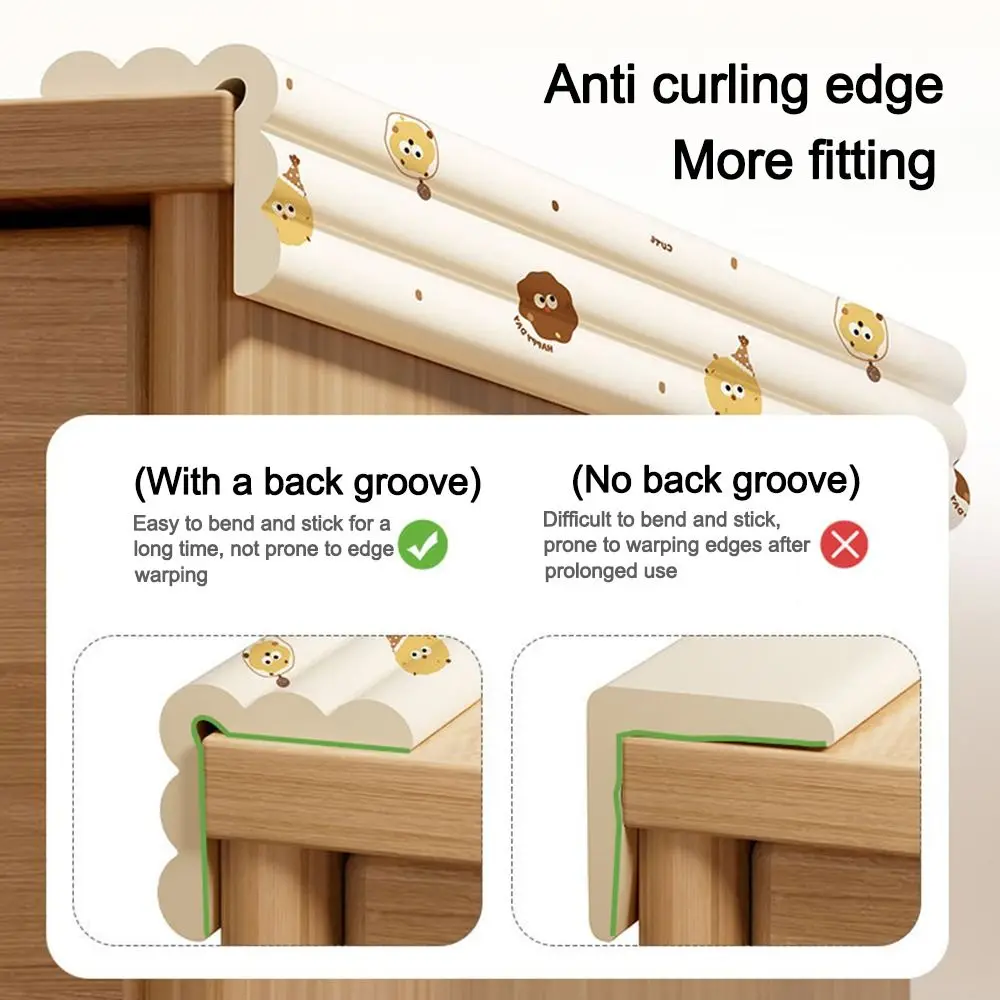 2m Desk Edge Guard Strip Cartoon Thickened Wall Corner Protector Self Adhesive Waterproof Table Anti Collision Cushion