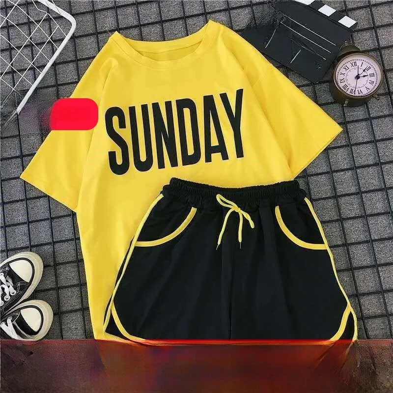 

Pjass Women's SAKKapwear Cotton ort Sve V-Ne Spwear Set Sexy Pure Desire Sle Printed Pijamas with orts