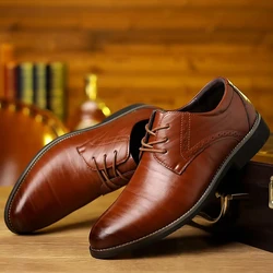 A pair of men's fashionable and versatile formal shoes, leather shoes