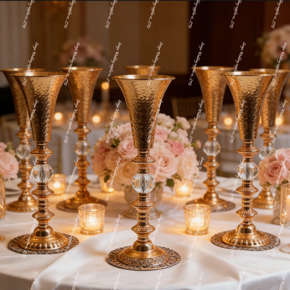 

12 шт. 40-100 см, роскошные металлические подставки для цветов, для свадебных банкетов, для оформления столов, креативные изделия из кованого железа, гальванизированные декоративные вазы