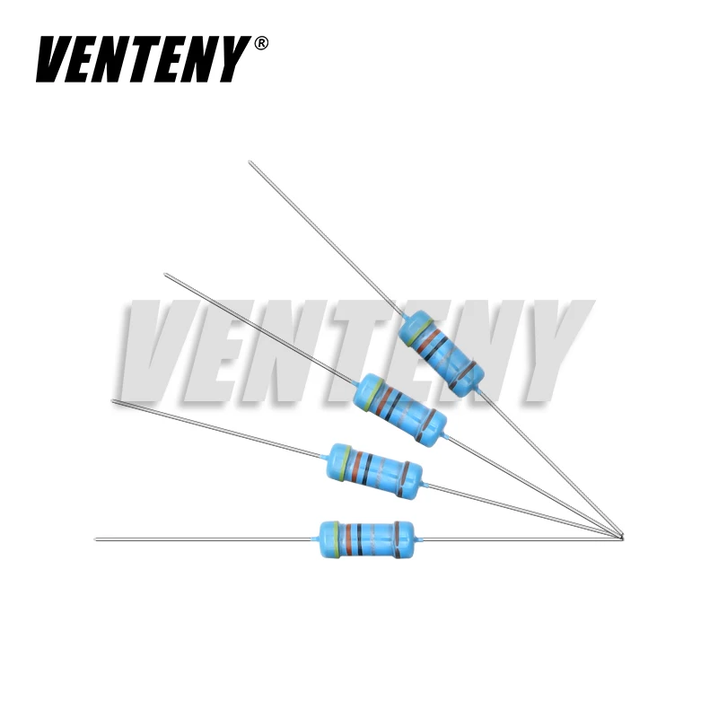 20 buah 1W resistor film logam 1% 0, 1R-2.2M 10R 22R 47R 100R 330R 1K 4.7K 10K 22K 47K 100K 330K 470K 1 2 10 22 47 100 330 1M ohm