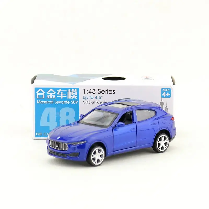 1:43 Maserati Levante SUV lega pull-back modello di veicolo pressofuso modello di auto in metallo colore casuale