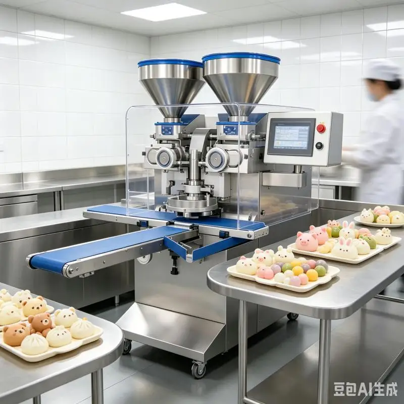 Customized Stuffing Encrusting Machine Automatic Bakery Filling Machine Cookie Bun Dumpling Manufacturing