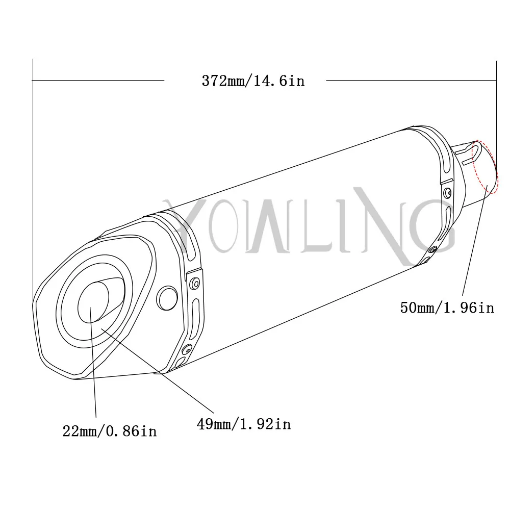 For YAMAHA XJ600 S DIVERSION 1992 1993 1994 1995 1996 1997 1998 1999 2000 2001 2002 51MM Motorcycle Exhaust Pipe With Muffler