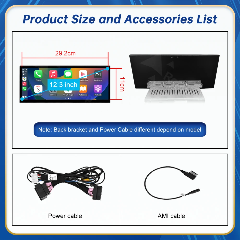 شاشة تعمل باللمس لأودي A4 A5 B9 2016-2019 الطريق العلوي 12.3 بوصة مشغل وسائط متعددة Andriod Auto LinkGPS Carplay شاشة سيارة اللعب