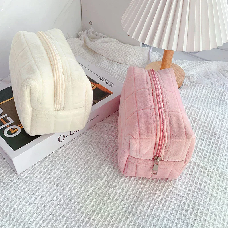 

Замшевая косметичка, высококачественная сумка для хранения большой емкости, портативная и стильная