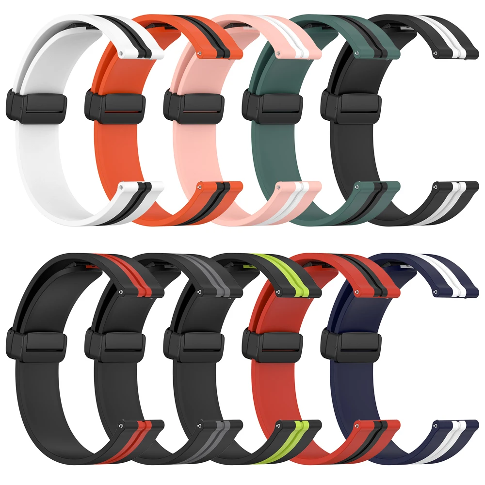 20 22mm Sport Silicone Watchband For Realme Watch S Pro Strap For Realme Watch 2/3 Pro Magnetic Buckle Band Bracelet Accessories image 5