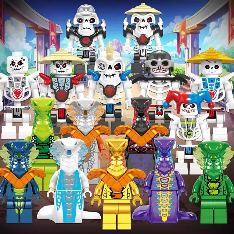 Set de 8 Figuras de Anime Ninjago, Morro, Nadakhan, Lloyd, Kai, Jay, Zane, Cole, Nya, Bloques de Construcción, Mini Figuras de Acción, Ladrillos, Juguetes, Regalos