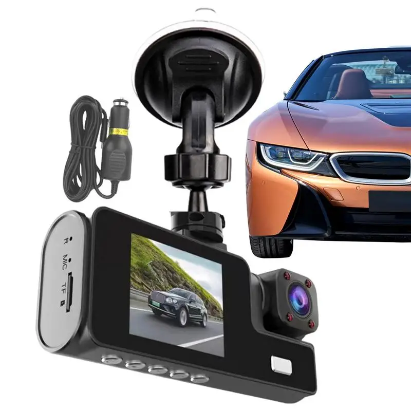 

Car Monitor Camera High Definition 1080P Double Lens Car Recorder With Rear View DVR 24H Parking Monitor Box Car Accessories