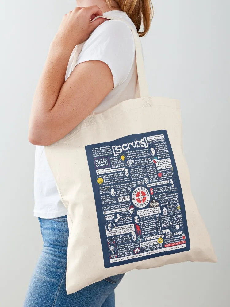 

Wise Words of Scrubs Tote Bag Canvas bag for women tote bag men hand bags shopper bags