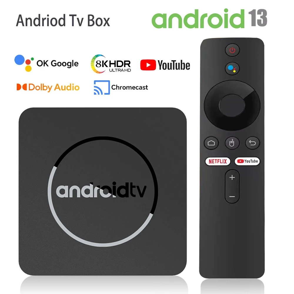 HOT Q1 8K Smart TV Box Android 13  Allwinner H313 2GB 16GB 5G Wifi BT voice assisant Media Player for various TVs