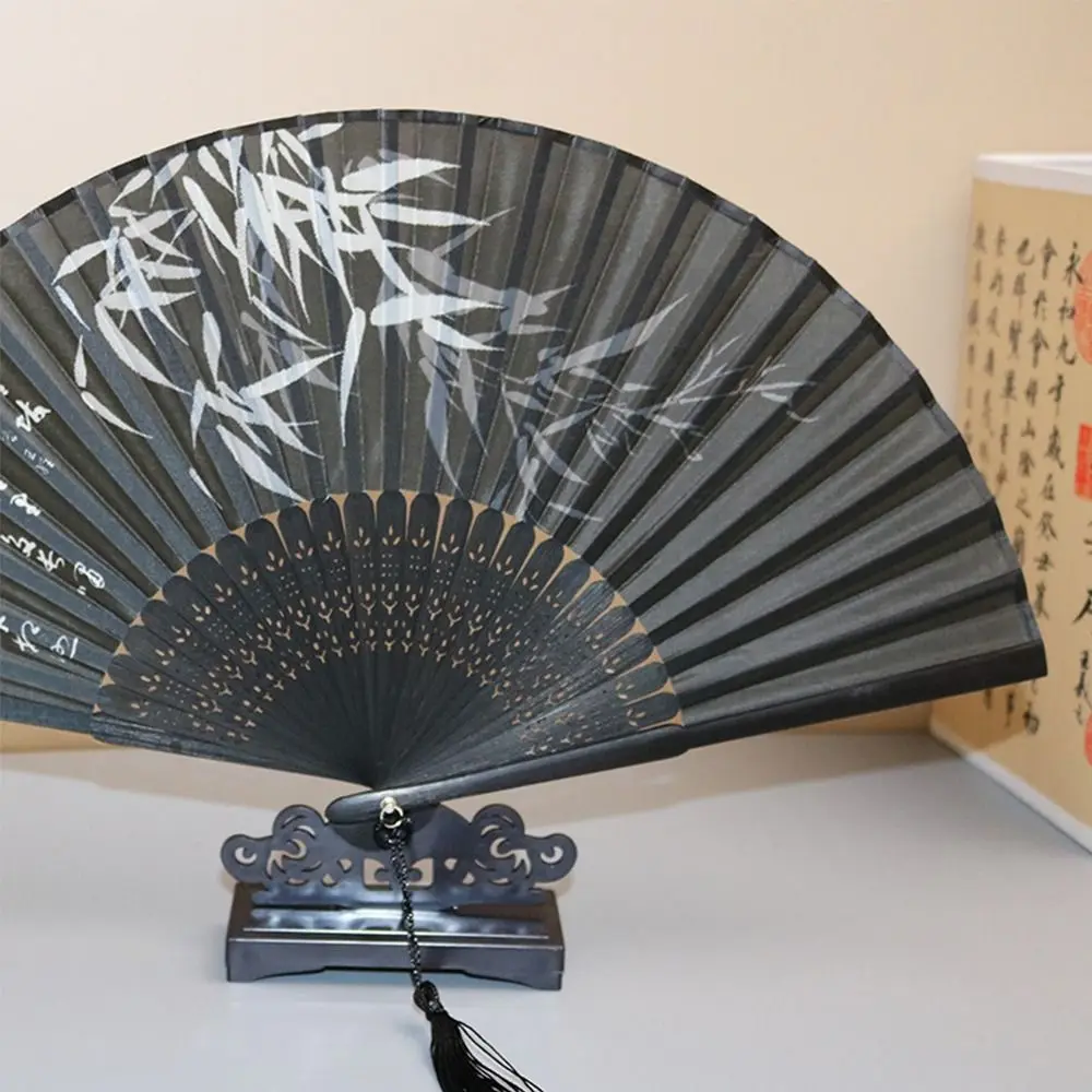 البلاستيك الصينية اليابانية مروحة قابلة للطي الحرف مروحة هان الملابس والاكسسوارات عرقوب الرقص الكلاسيكي مروحة قابلة للطي #1